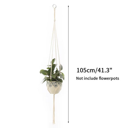 100% Handmade Hanging Baskets Flowerpot Plant Holder Macrame Plant Hanger Indoor Wall Hook Planter Plant Holder Basket